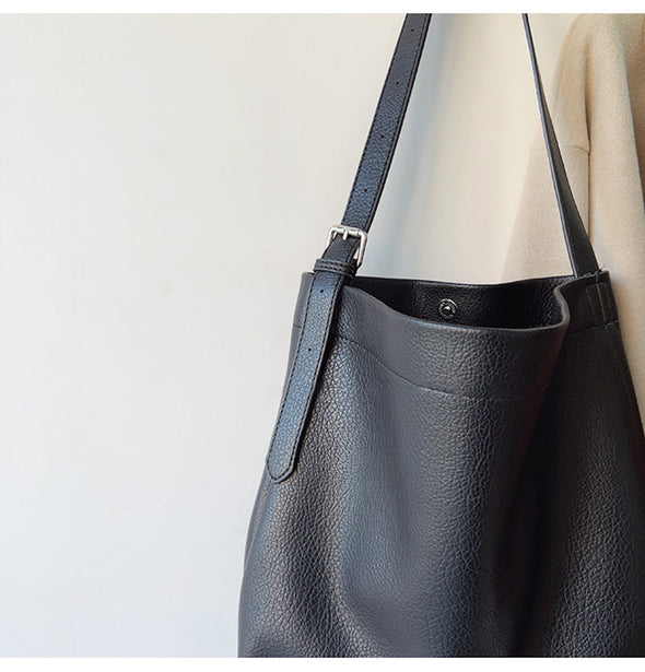 Elena Handbags Retro Bucket Leather Bag