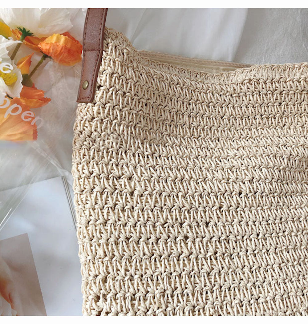 Buy Online High Quality, Unique Handmade Straw Woven Retro Shoulder Bag - Elena Handbags