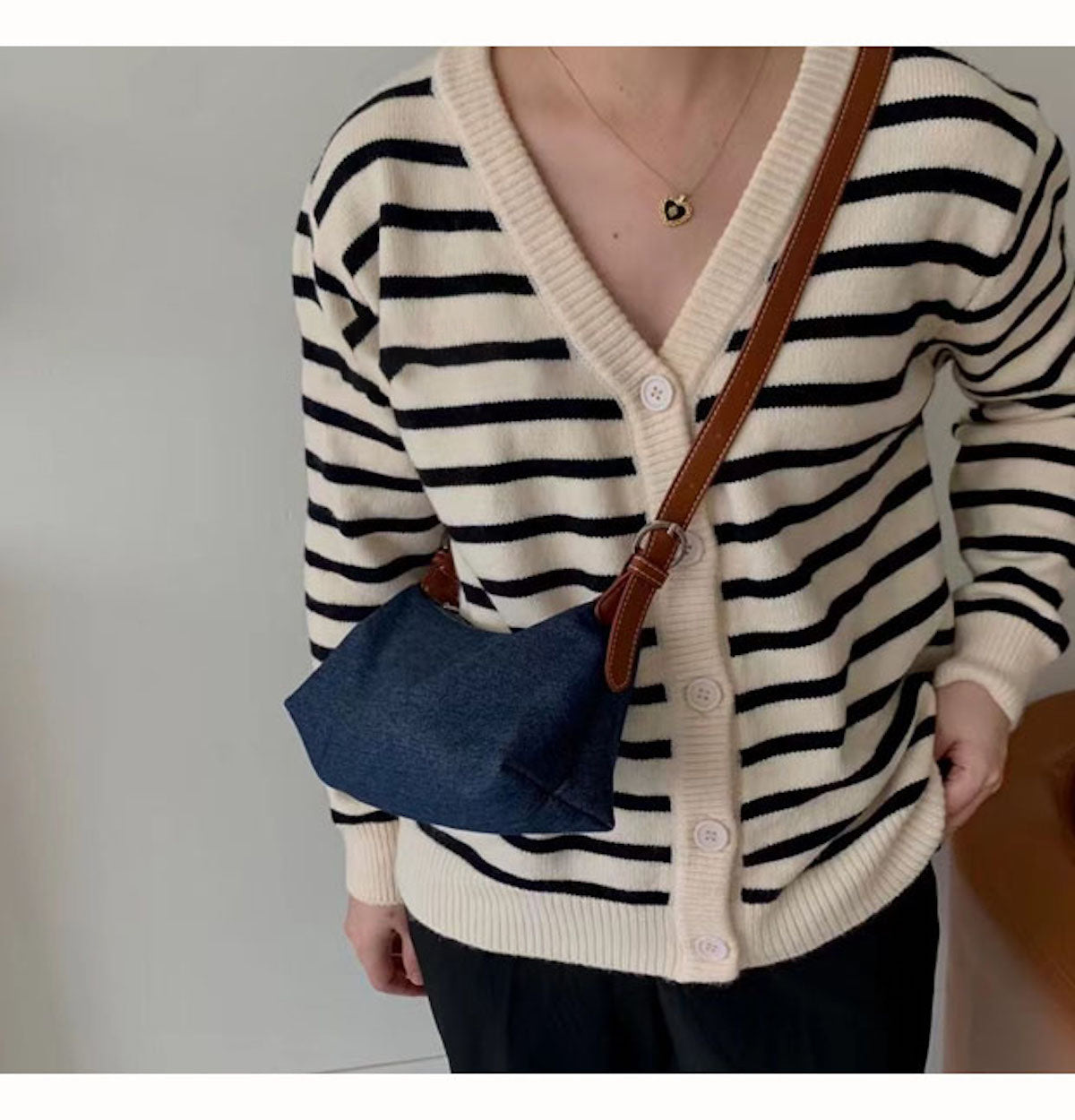 Buy Online Elena Handbags Classic Everyday Denim Shoulder Bag