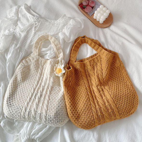 Elena Handbags Retro Knit Tote Bag
