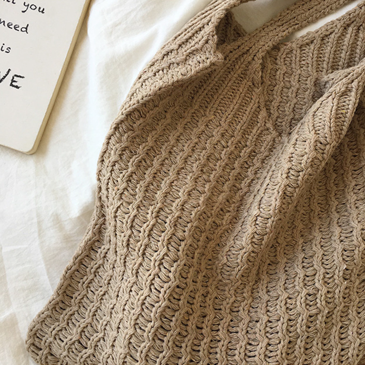 Retro Twist Cotton Knitted Shoulder Bag