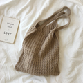 Retro Twist Cotton Knitted Shoulder Bag