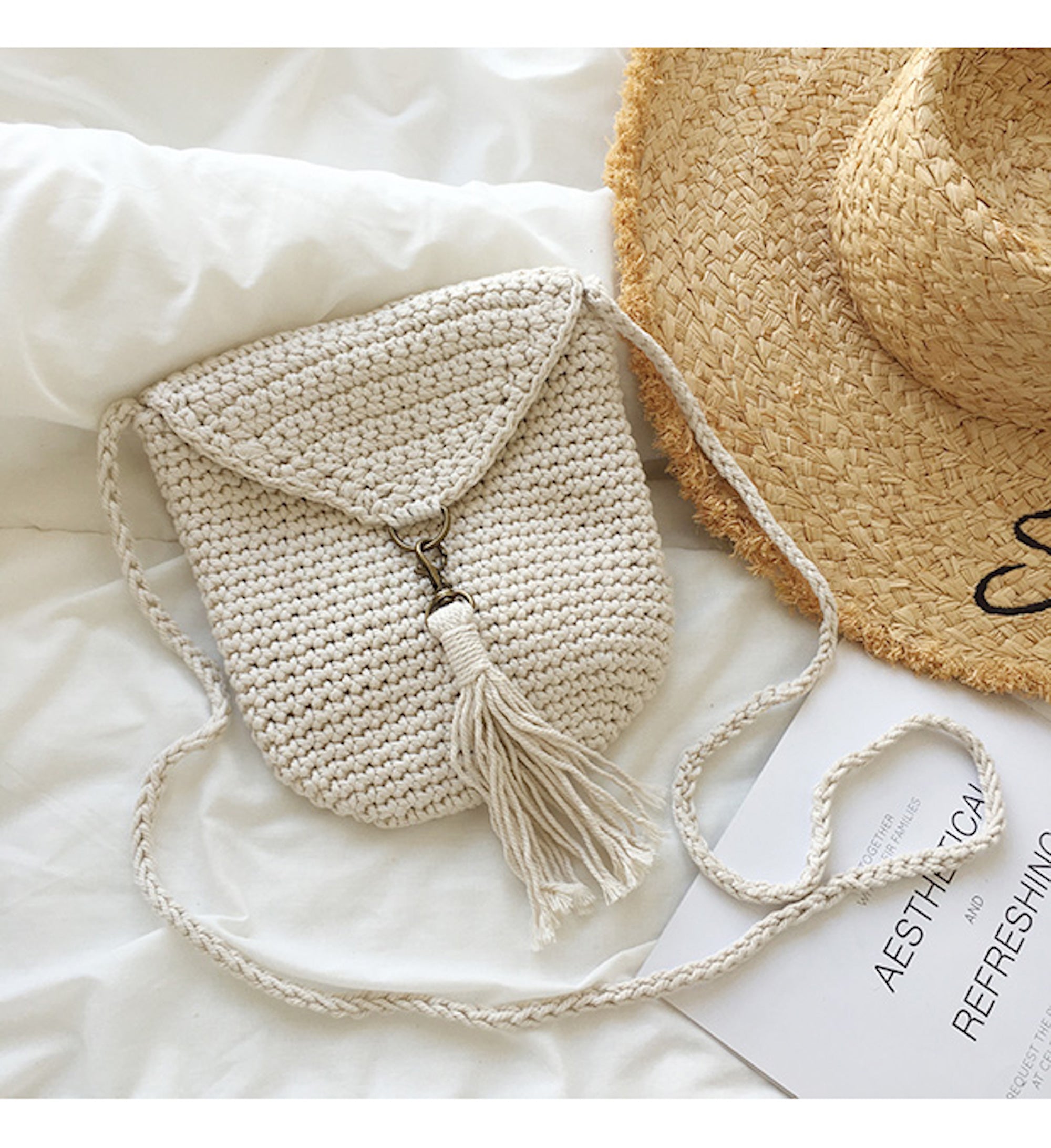 Buy Online High Quality, Unique Handmade Handmade Crochet Mini Purse with Tassel, Hand Woven Crossbody Bag, Cotton Purse, Amigurumi Shoulder Bag, Crossbody Bag - Elena Handbags