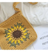 Buy Online High Quality, Unique Handmade Handmade Crochet Sunflower Purse, Hand Woven Crossbody Bag, Cotton Purse, Amigurumi Shoulder Bag, Crossbody Bag - Elena Handbags