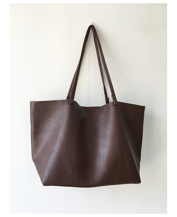 Elena Handbags Large Carryall Tote In Soft Pebbled Leather