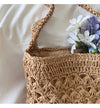 Buy Online Elena Handbags Patterned Straw Shoulder Bucket Bag