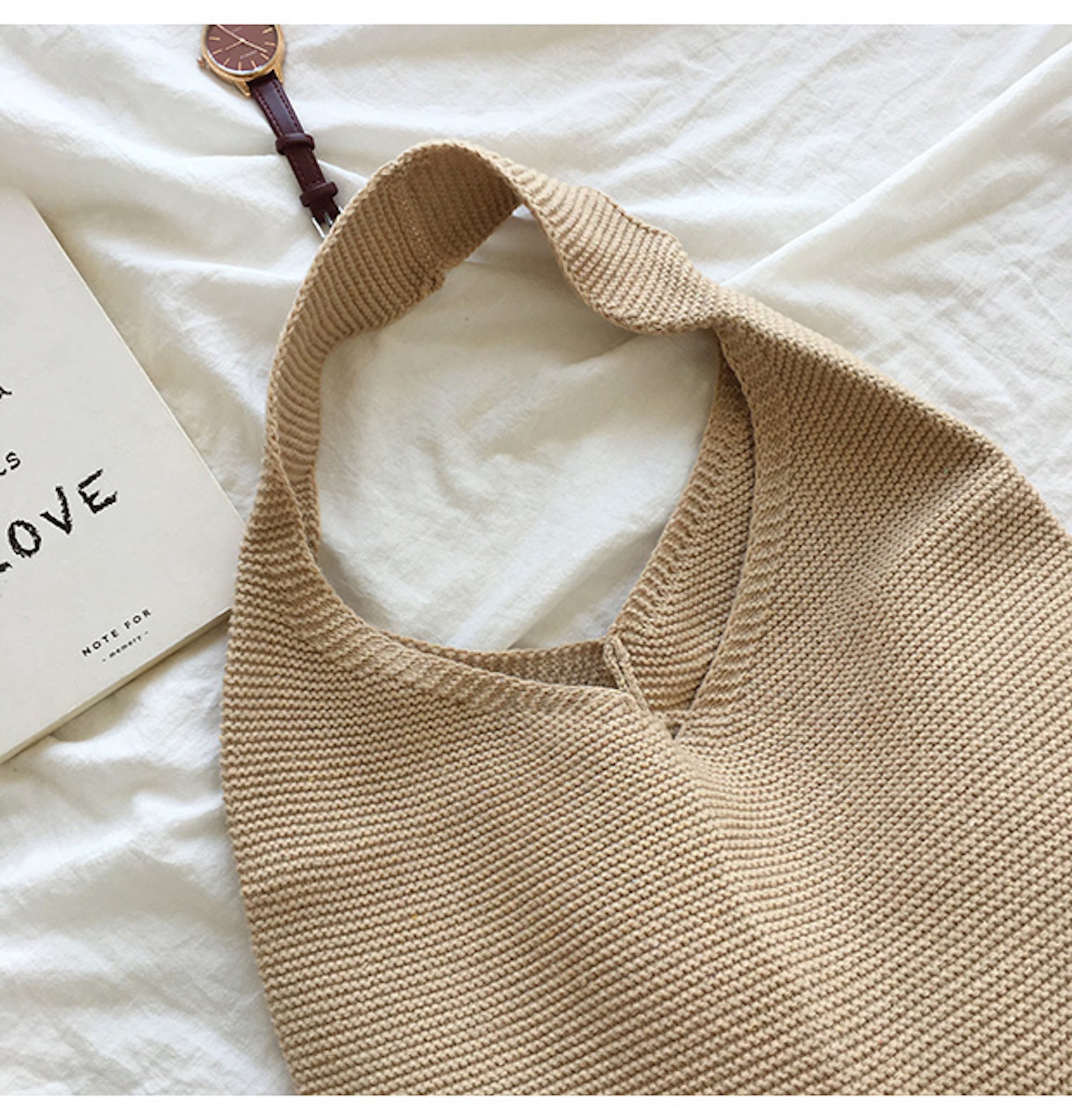 Buy Online High Quality, Unique Handmade Retro Cotton Knitted Shoulder Bag, Fashion Casual Bag, Handmade Gift for Her, Women's Hand Woven Bag - Elena Handbags