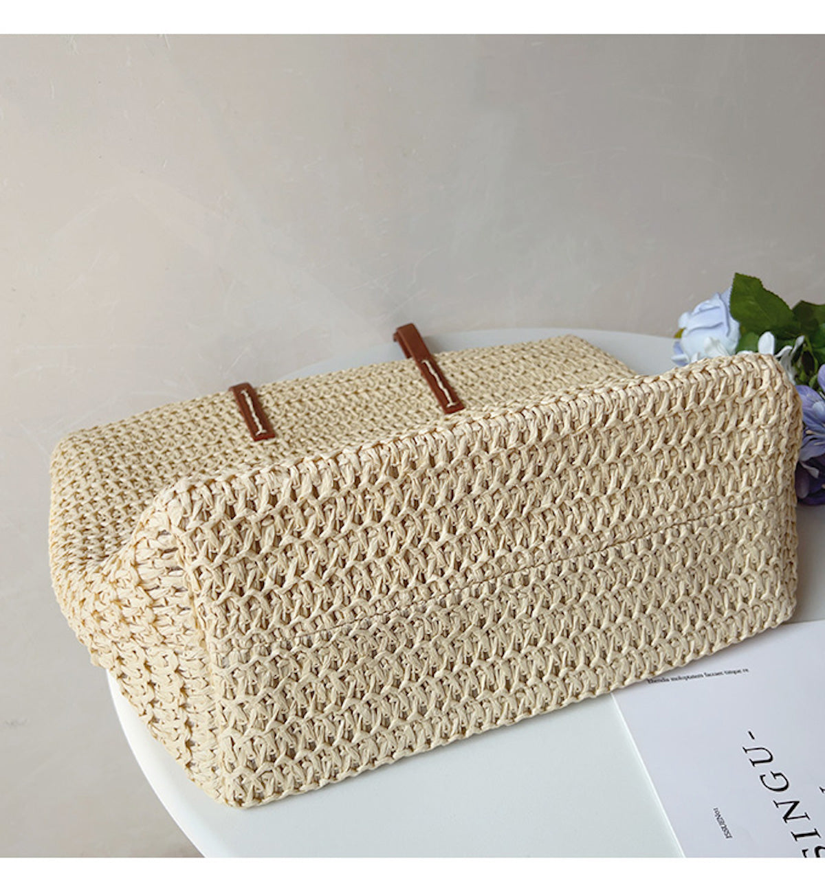 Buy Now Elena Handbags Straw Woven Tote