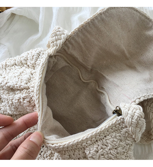 Buy Online High Quality, Unique Handmade Handmade Crochet Button Purse, Hand Woven Crossbody Bag, Cotton Purse, Amigurumi Shoulder Bag, Crossbody Bag - Elena Handbags