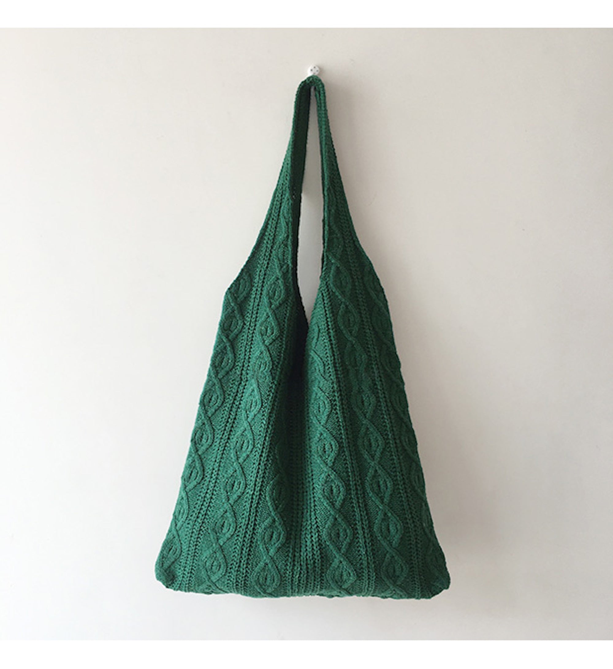 Buy Online High Quality, Unique Handmade Retro Artsy Twist Cotton Knitted Shoulder Bag, Fashion Casual Bag, Handmade Gift for Her, Women's Hand Woven Bag - Elena Handbags