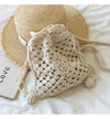 Buy Online High Quality, Unique Handmade Retro Cotton Knitted Shoulder Bucket Bag with Tassel, Hand Crochet Woven Purse, Fashion Casual Bag, Crossbody Bag Women's Purse Shoulder Bag - Elena H