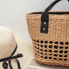 Elena Handbags Straw Summer Beach Basket Tote