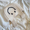 Elena Handbags Handmade Crochet Smiley Bag