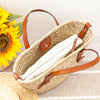Elena Handbags Handmade Rattan Basket Tote Bag
