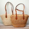 Elena Handbags Straw Basket Tote Bag