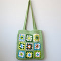 Elena Handbags Handmade Crochet Granny Square Patch Shoulder Bag