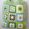 Elena Handbags Handmade Crochet Granny Square Patch Shoulder Bag