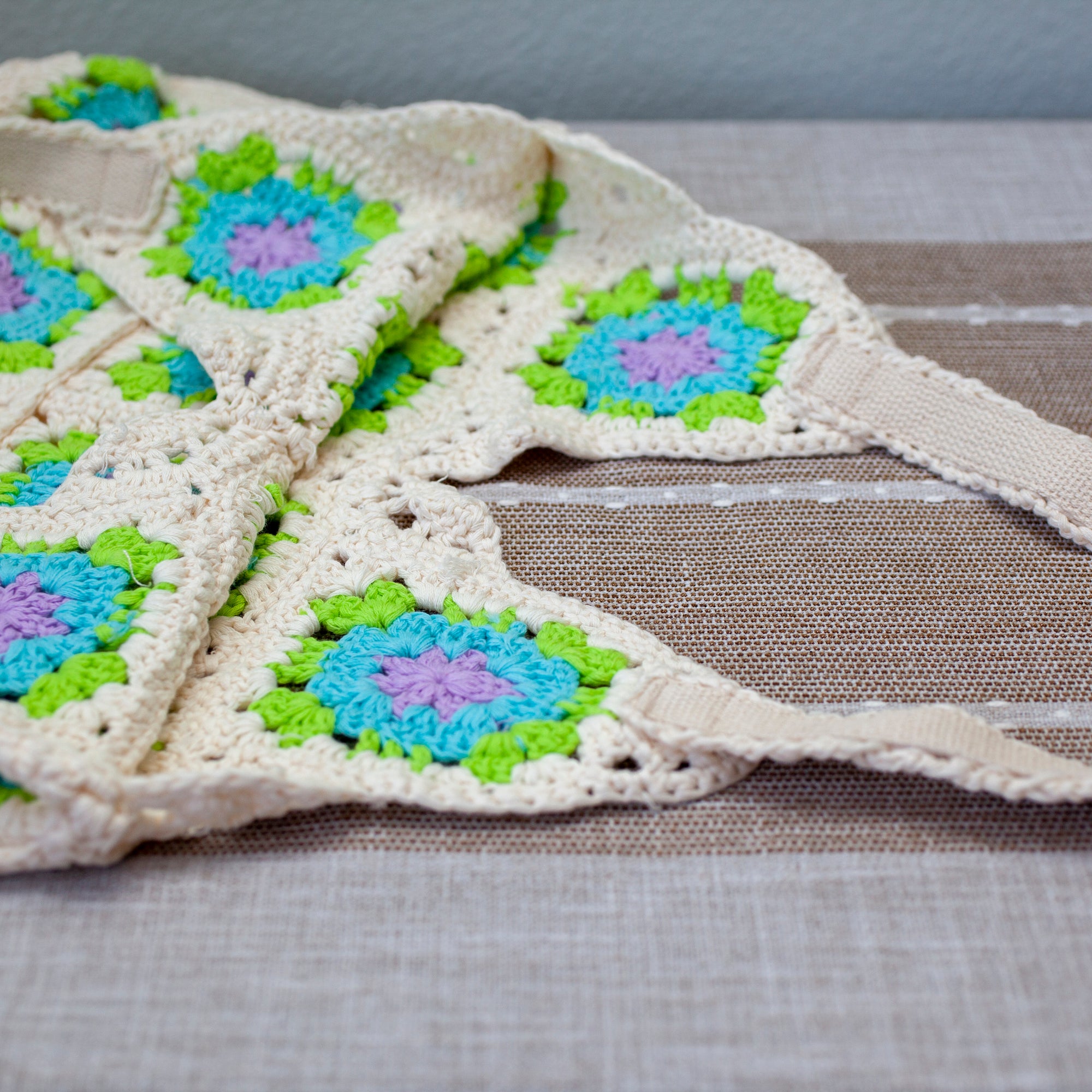 Elena Handbags Artsy Knitted Granny Square Tote