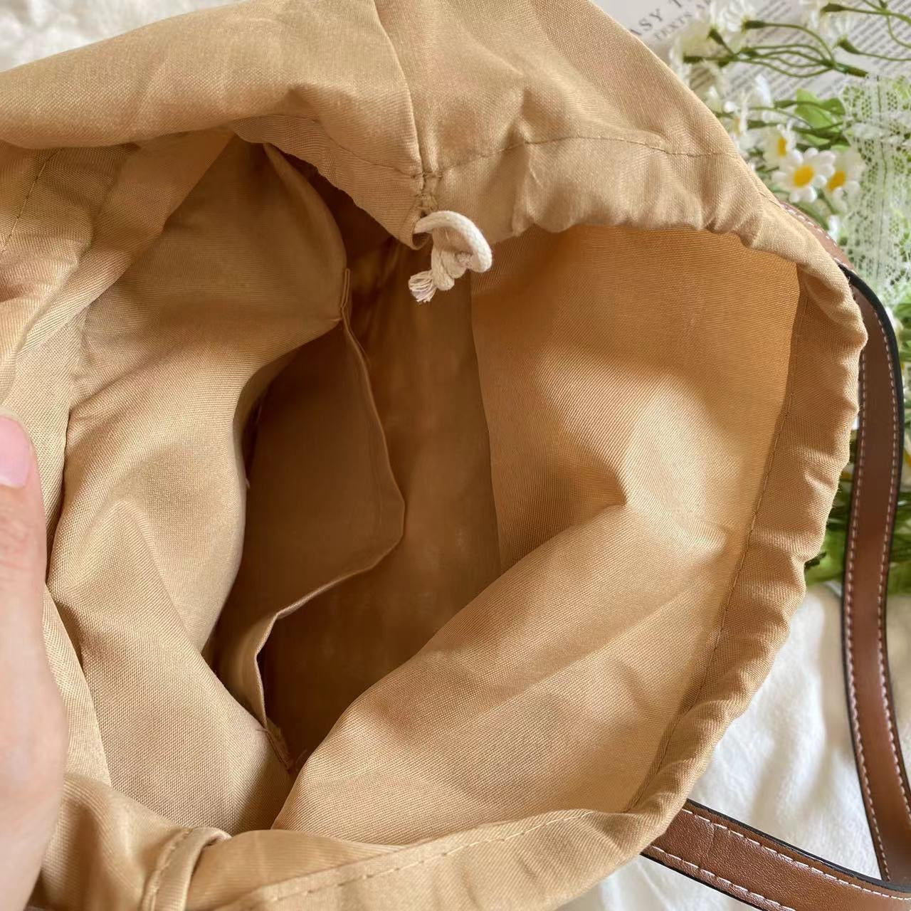 Elena Handbags Straw Market Tote Bag