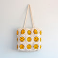 Elena Handbags Happy Face Square Patch Tote Bag