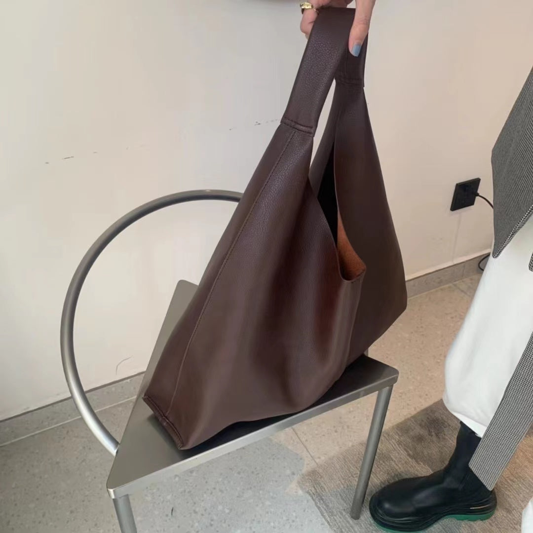 SHOULDER HOBO BAG Oversize Leather Bag Large Leather Tote 