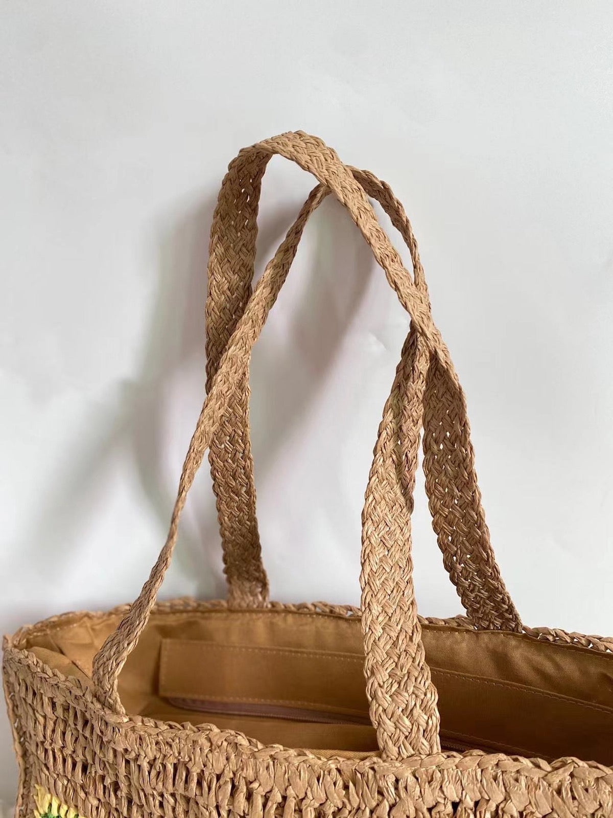 Granny Patch Large Straw Summer Tote