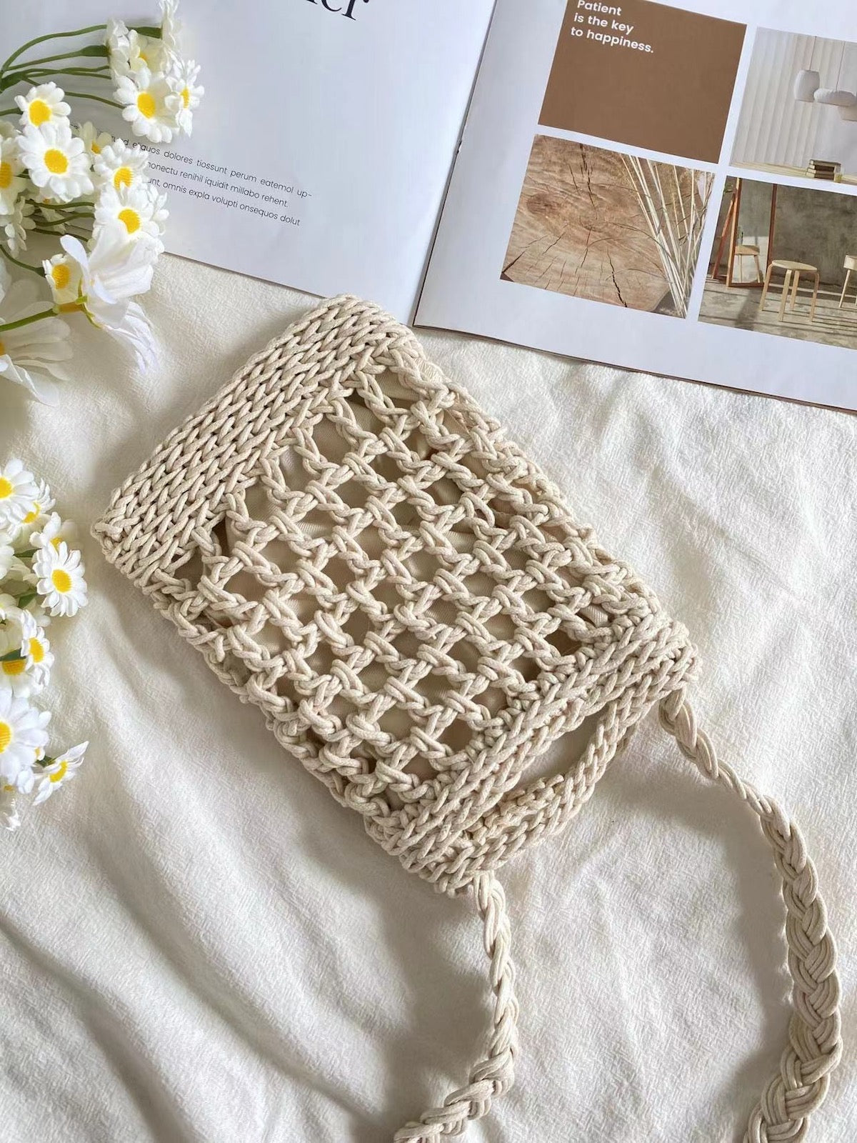 Elena Handbags Woven Crossbody Purse
