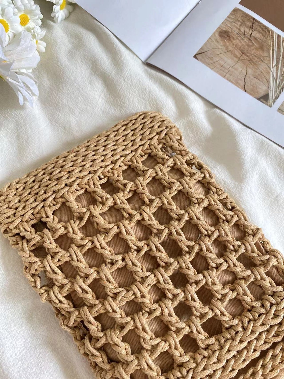 Elena Handbags Woven Crossbody Purse