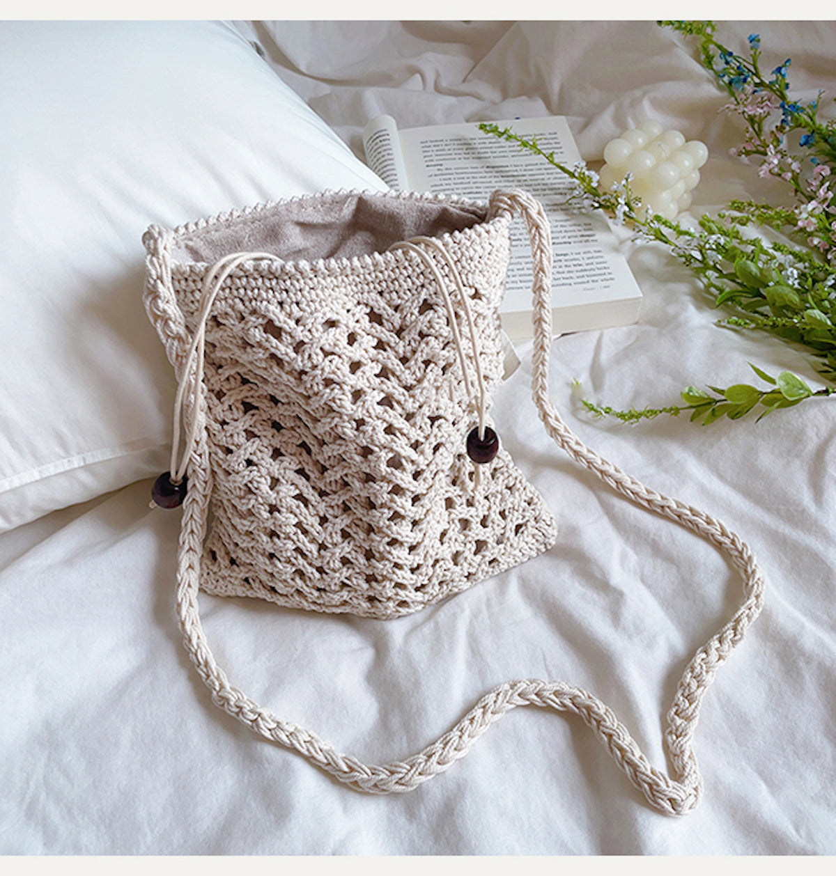 Elena Handbags Handmade Crochet Crossbody Purse