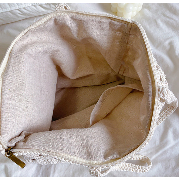 Elena Handbags Handmade Crochet Retro Tote Shoulder Bag