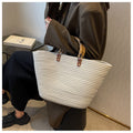 Elena Handbags Retro Woven Tote Bag