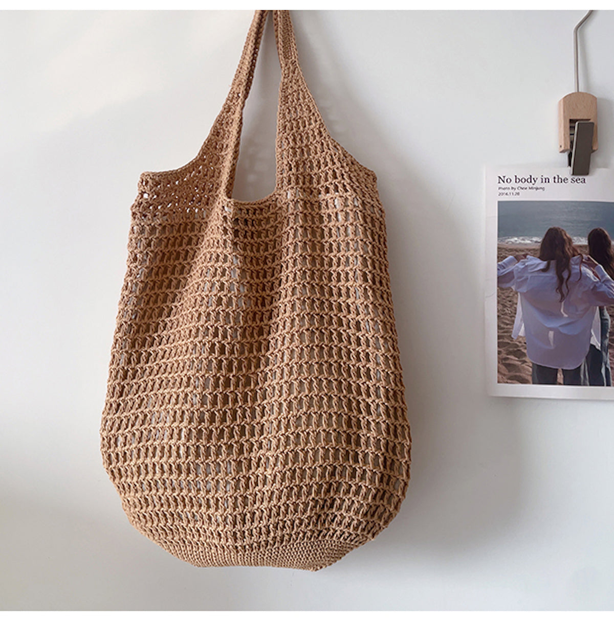 Retro Cotton Knitted Tote Bag