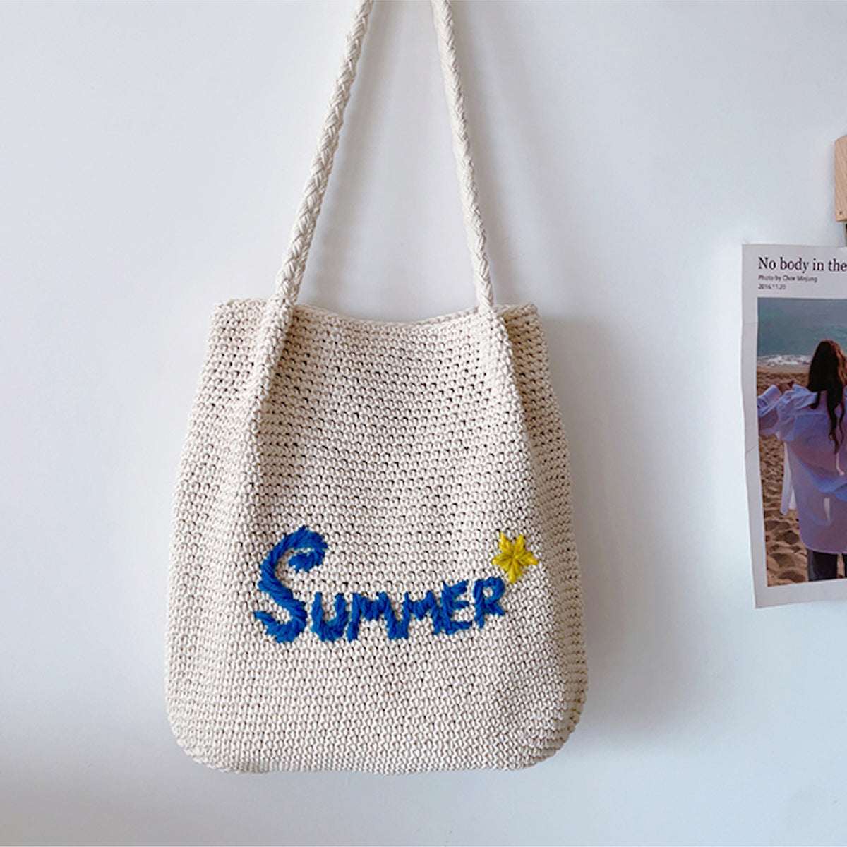 Elena Handbags Summer Cotton Knitted Bag