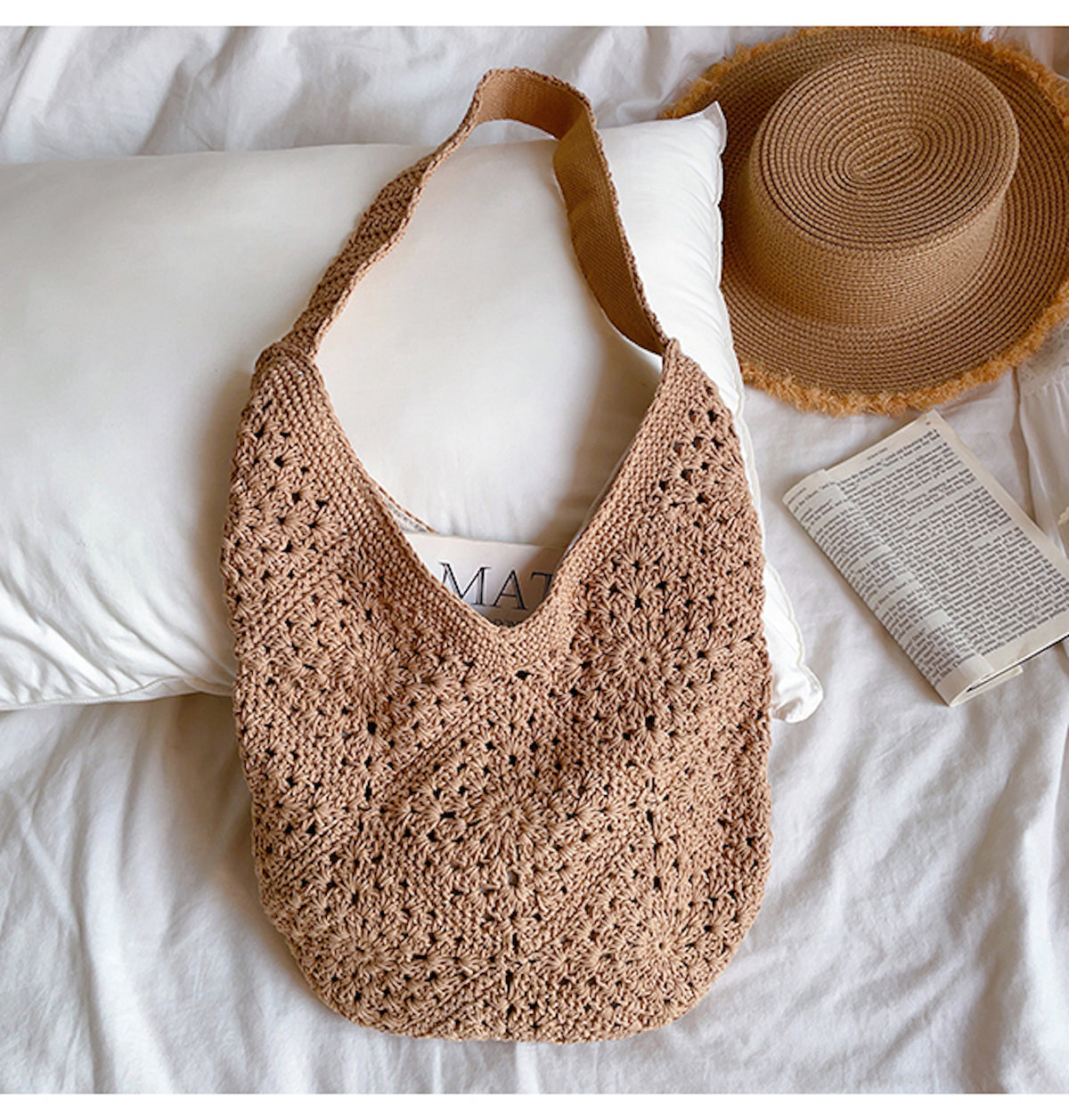 Elena Handbags Boho Crochet Shoulder Bag