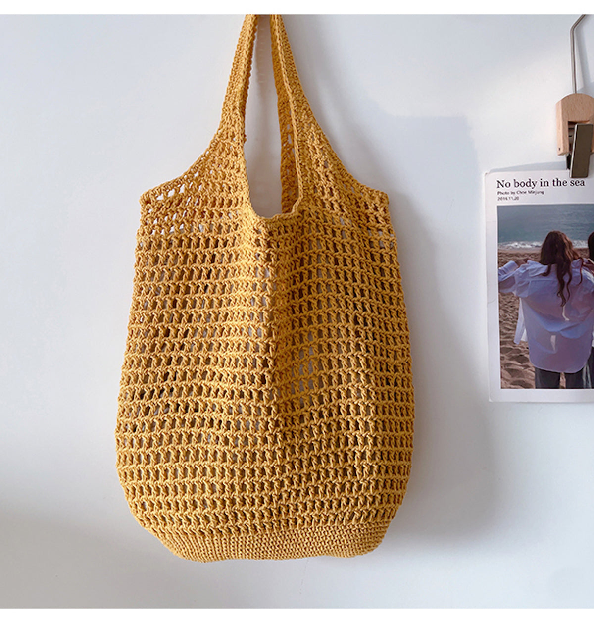 Retro Cotton Knitted Tote Bag