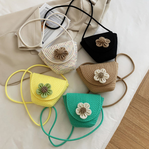 Elena Handbags Knit Flap Shoulder Bag