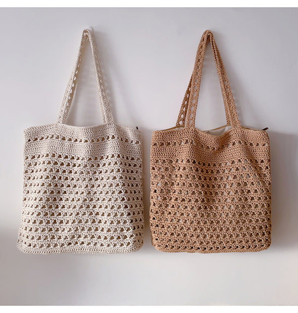 Elena Handbags Handmade Crochet Retro Style Tote Bag