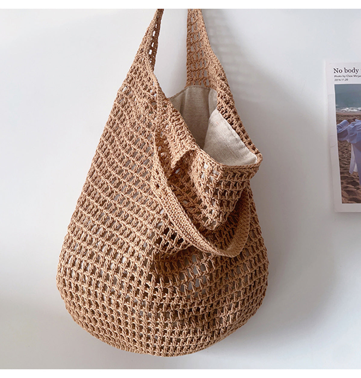 Retro Cotton Knitted Tote Bag