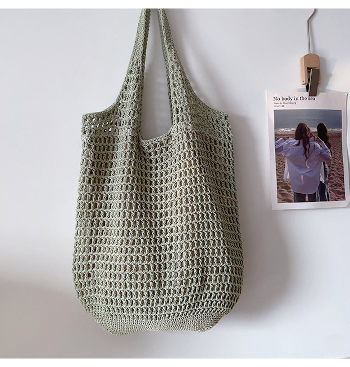 Retro Cotton Knitted Tote Bag