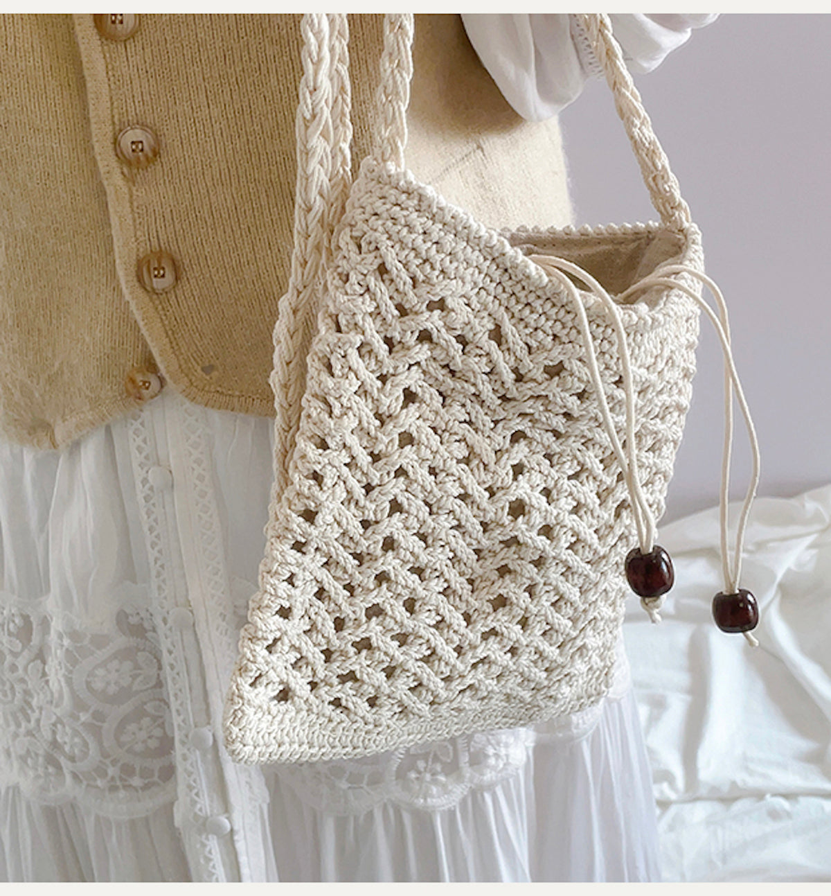Elena Handbags Handmade Crochet Crossbody Purse