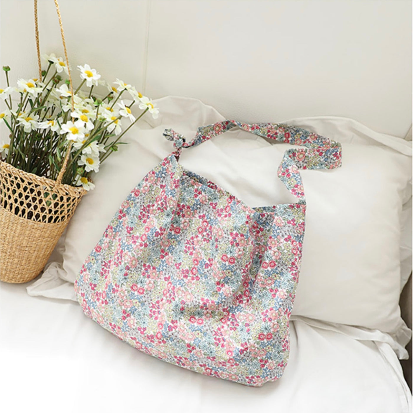 Elena Handbags Floral Canvas Shoulder Bag