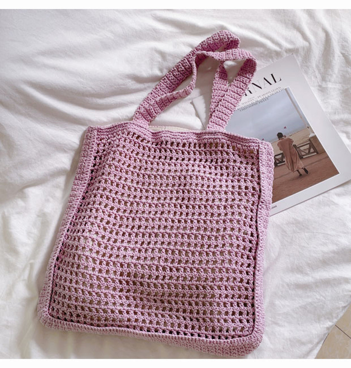 Handmade Crochet Large Fishnet Tote
