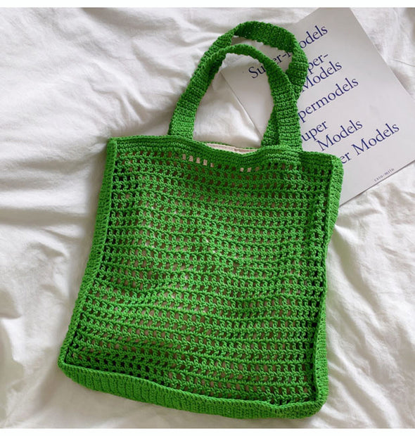 Elena Handbags Handmade Crochet Large Fishnet Tote